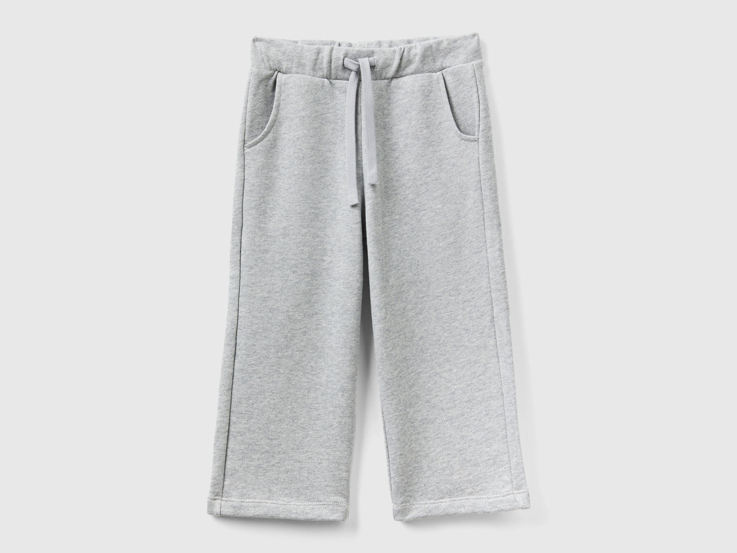 Pantaloni palazzo in felpa da bimba grigio chiaro | Benetton Outlet