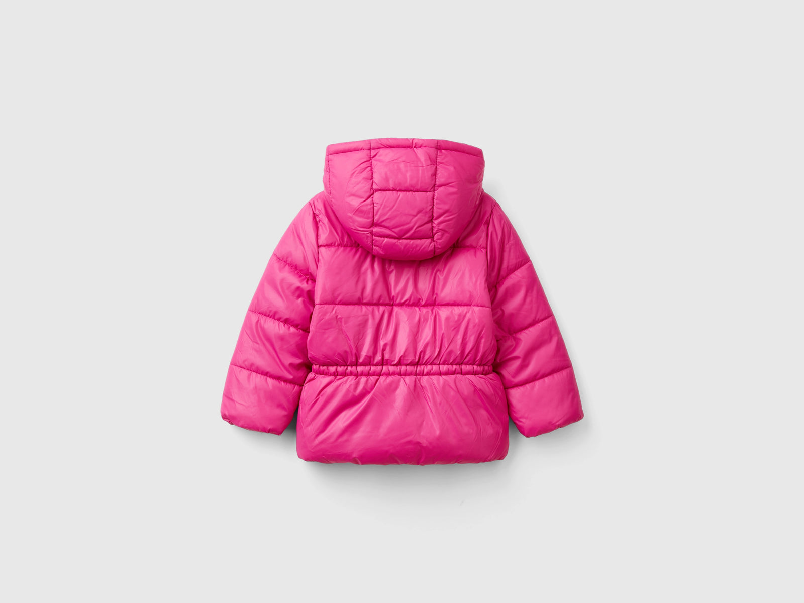 Nylon jacket with hood da bimba fucsia 2 | Benetton Outlet