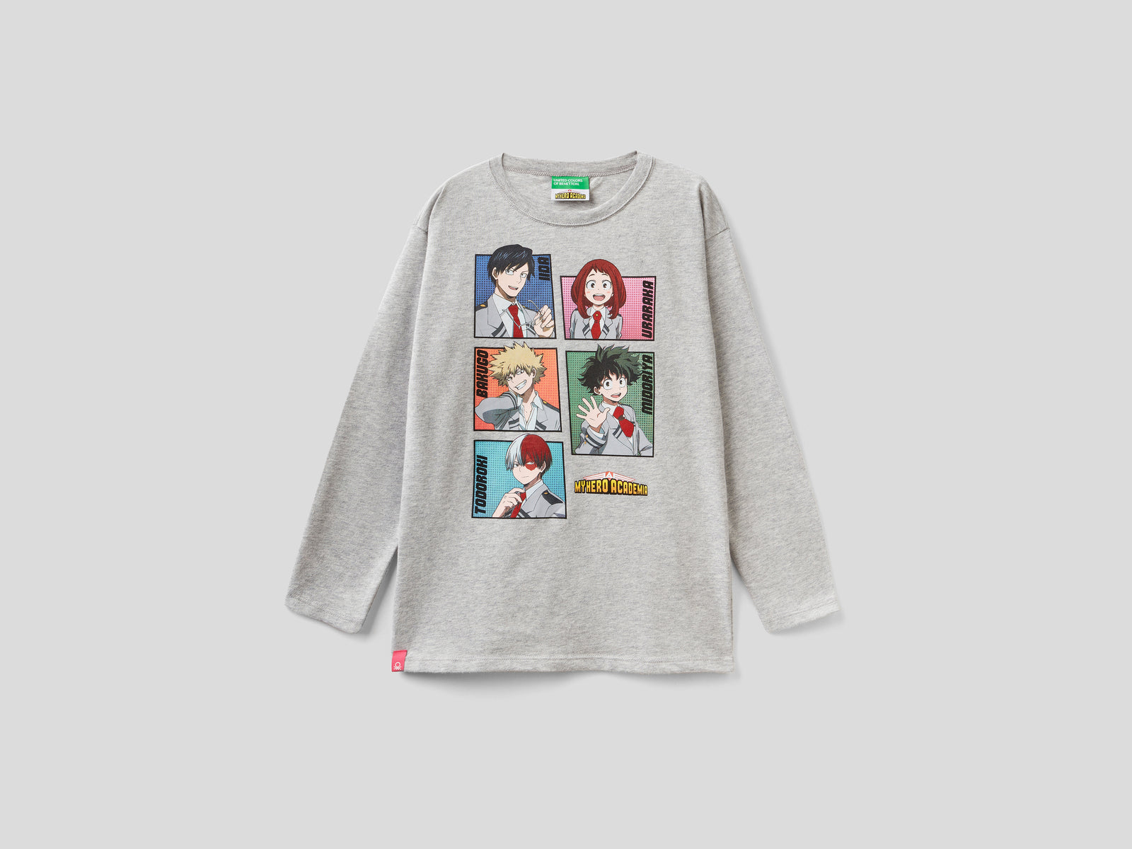 T-shirt "My Hero Academia" in caldo cotone da bambina grigio | Benetton Outlet