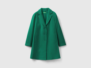 Cappotto corto in panno misto lana