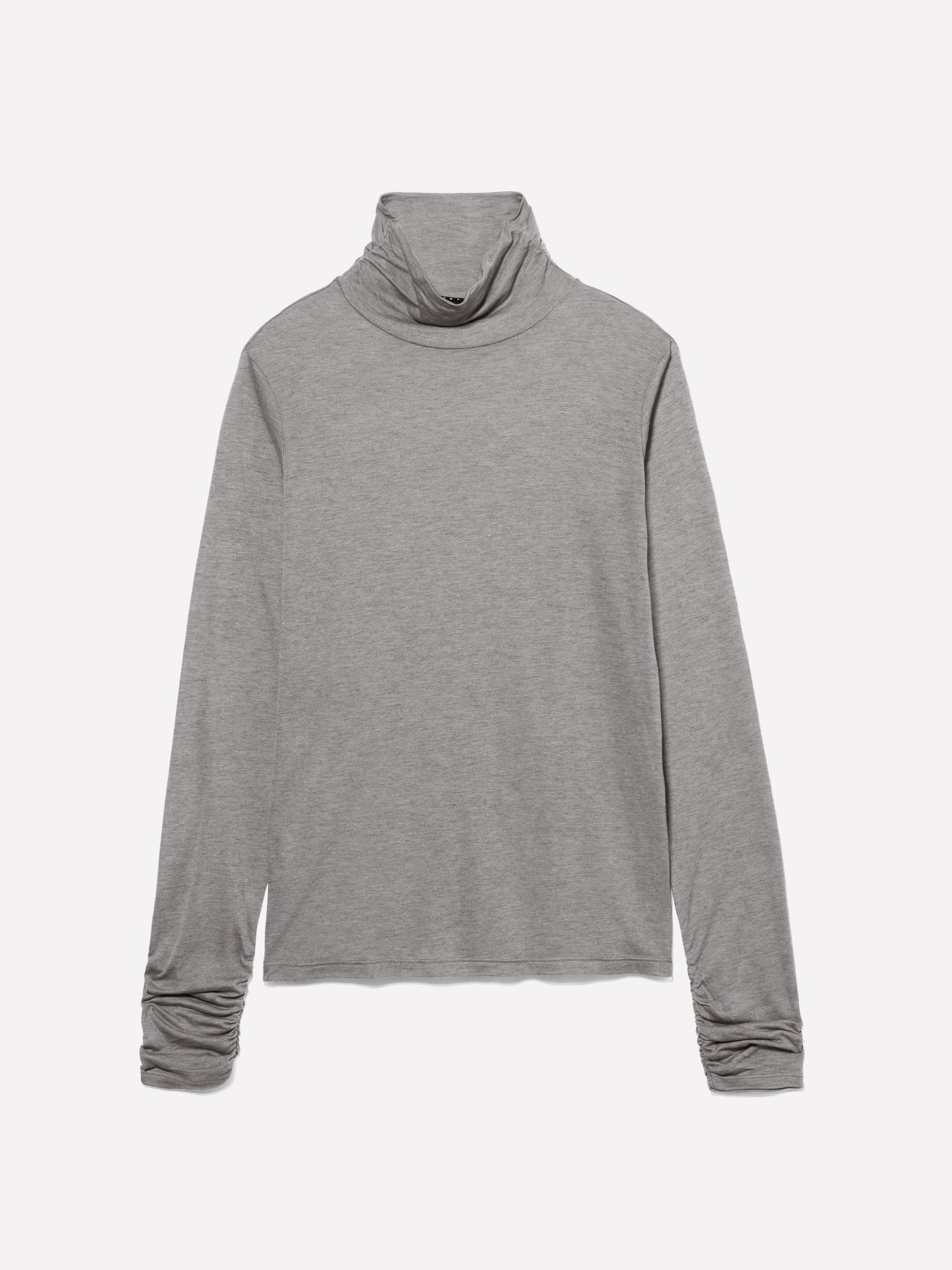 T-shirt collo alto con arriccio da donna grigio | Sisley Outlet
