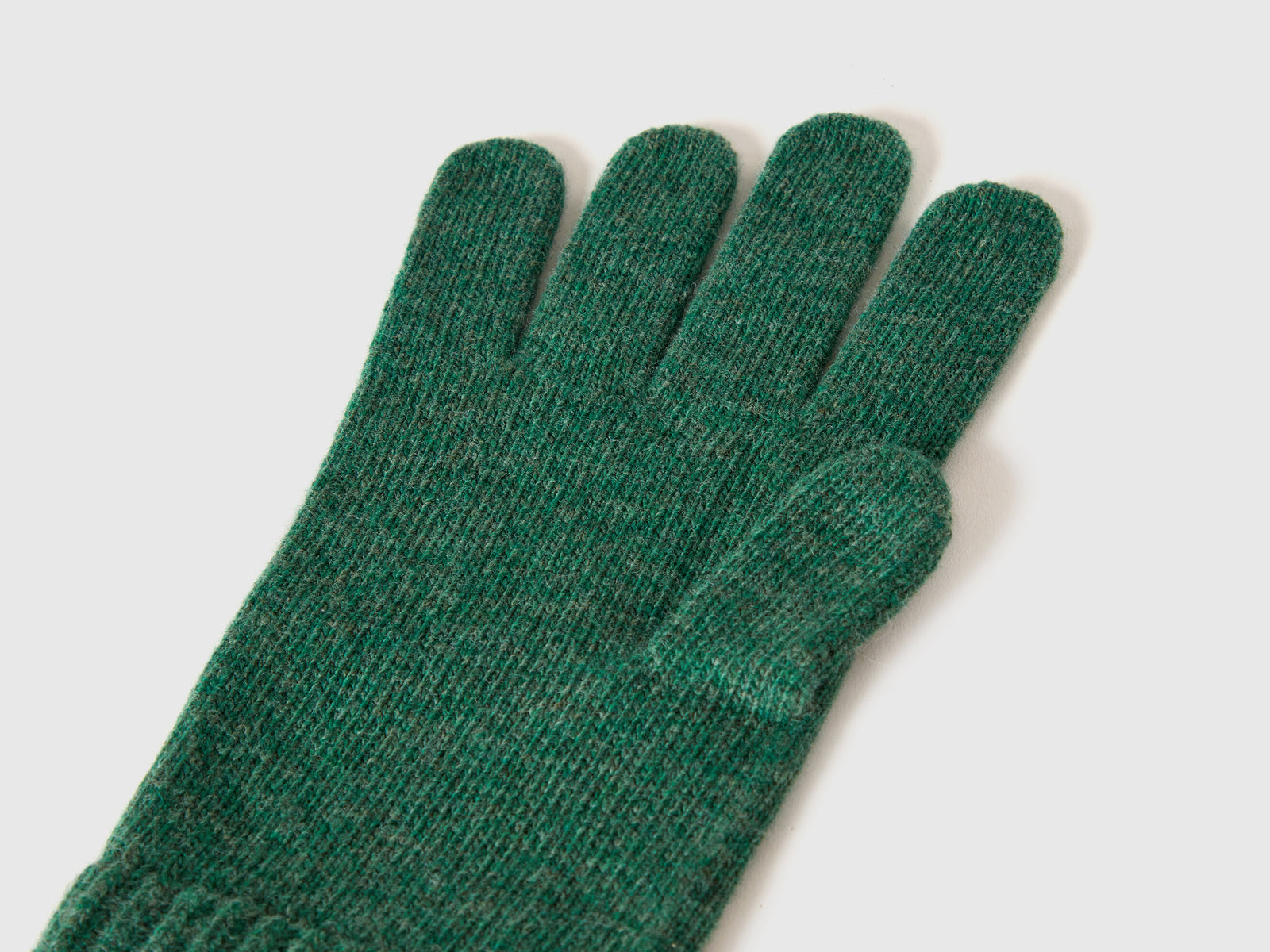 Guanti in pura lana vergine da uomo verde 2 | Benetton Outlet