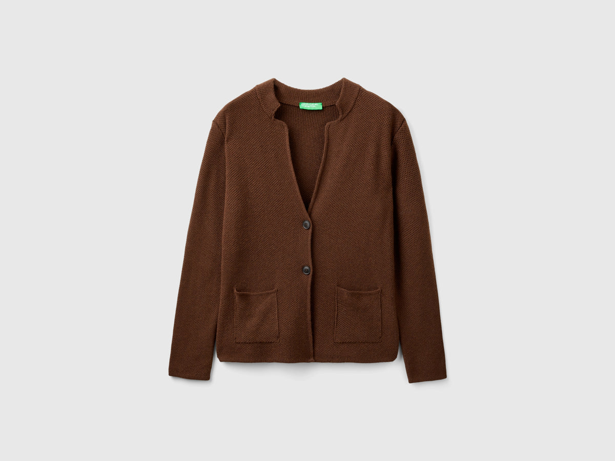 Giacca in maglia misto lana e cashmere