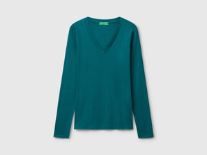 T-shirt  con scollo a V
