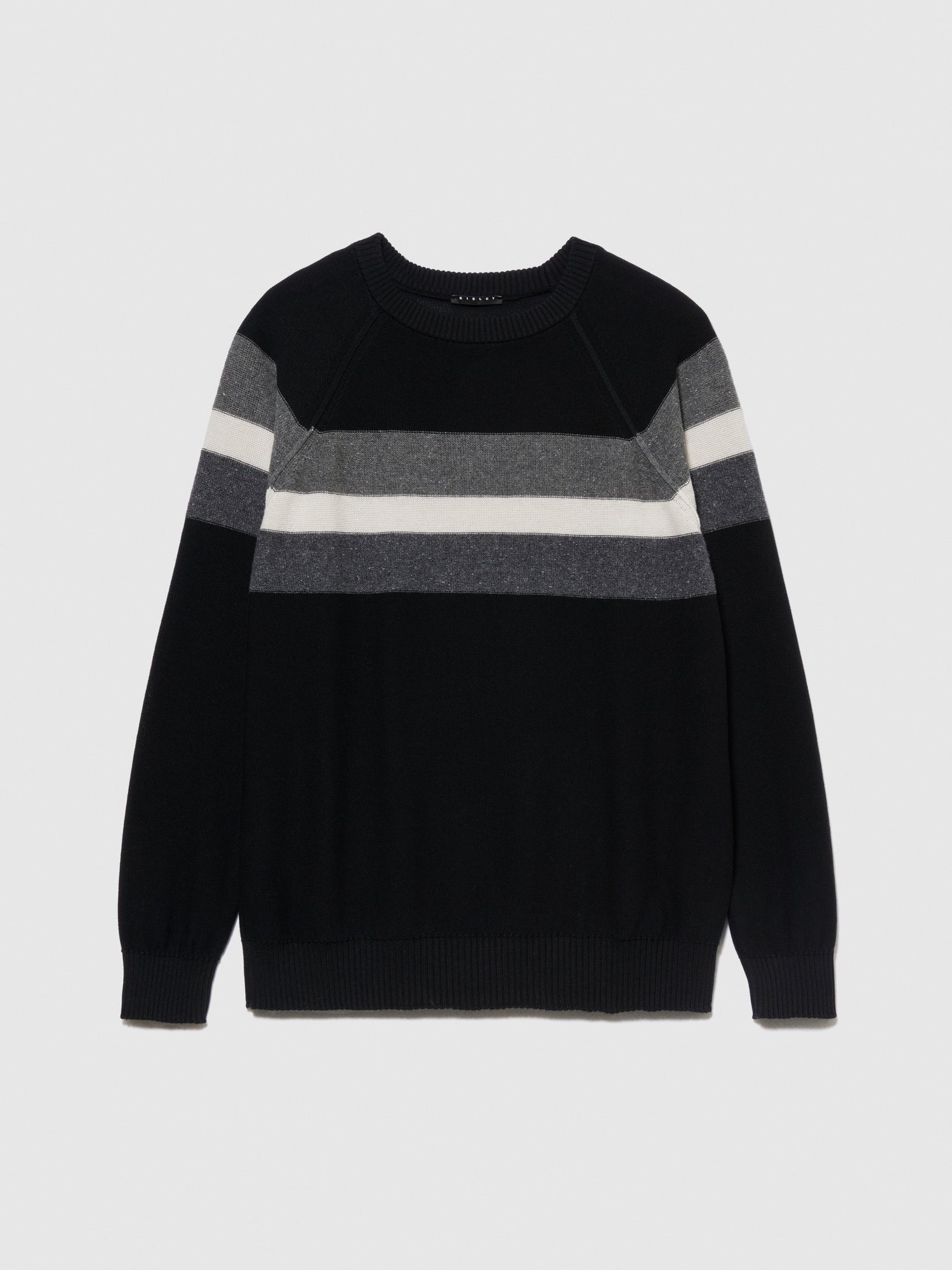 Maglia con righe da uomo nero | Sisley Outlet
