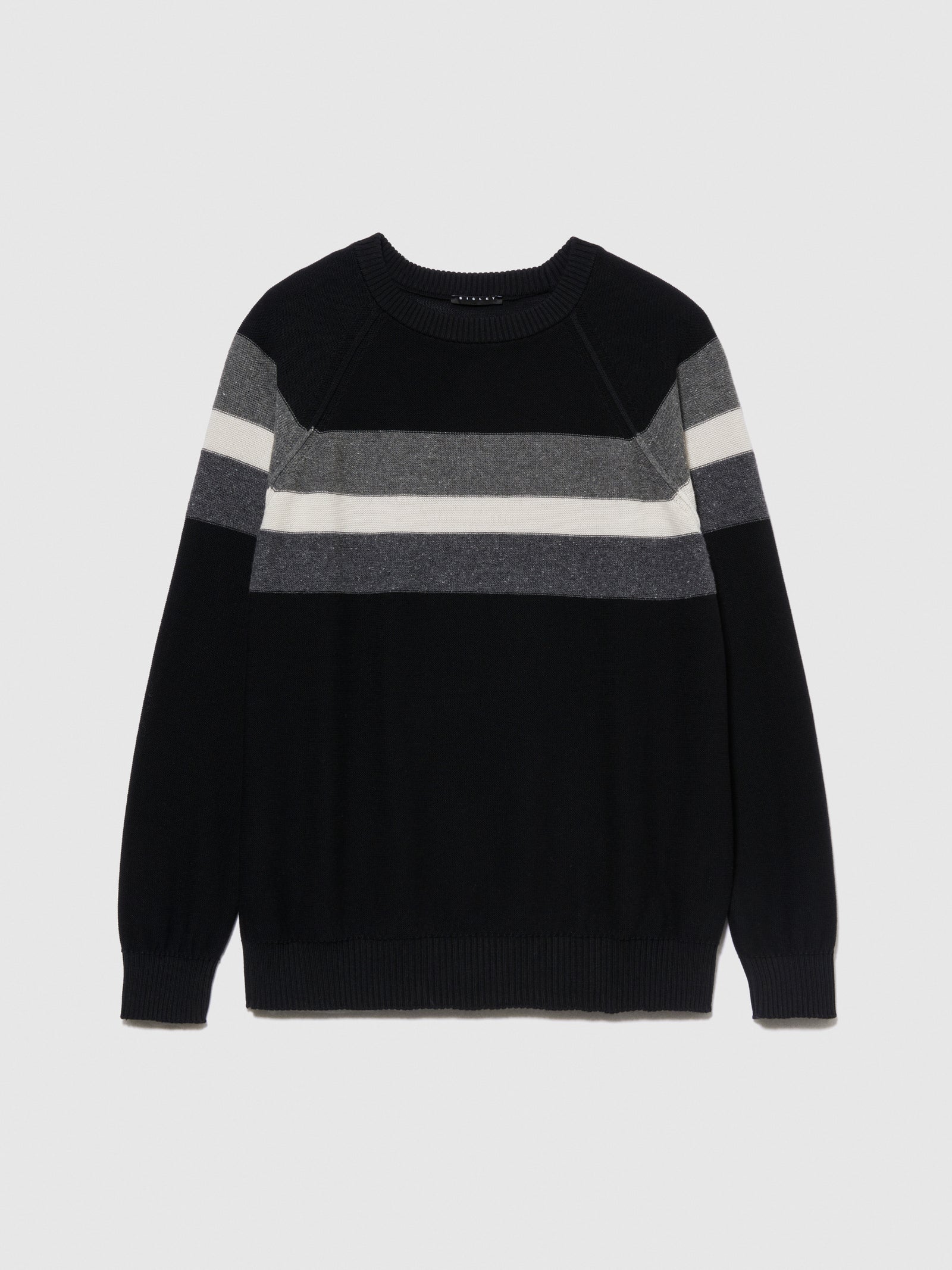 Maglia con righe da uomo nero | Sisley Outlet