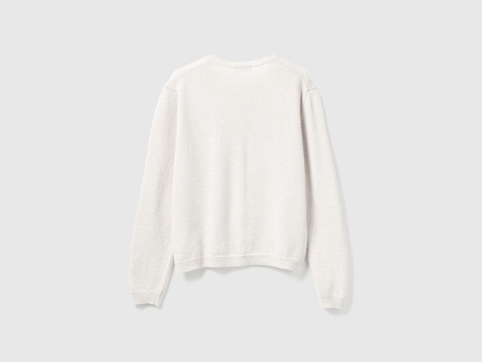Cardigan panna in pura lana Merino da donna bianco panna 3 | Benetton Outlet