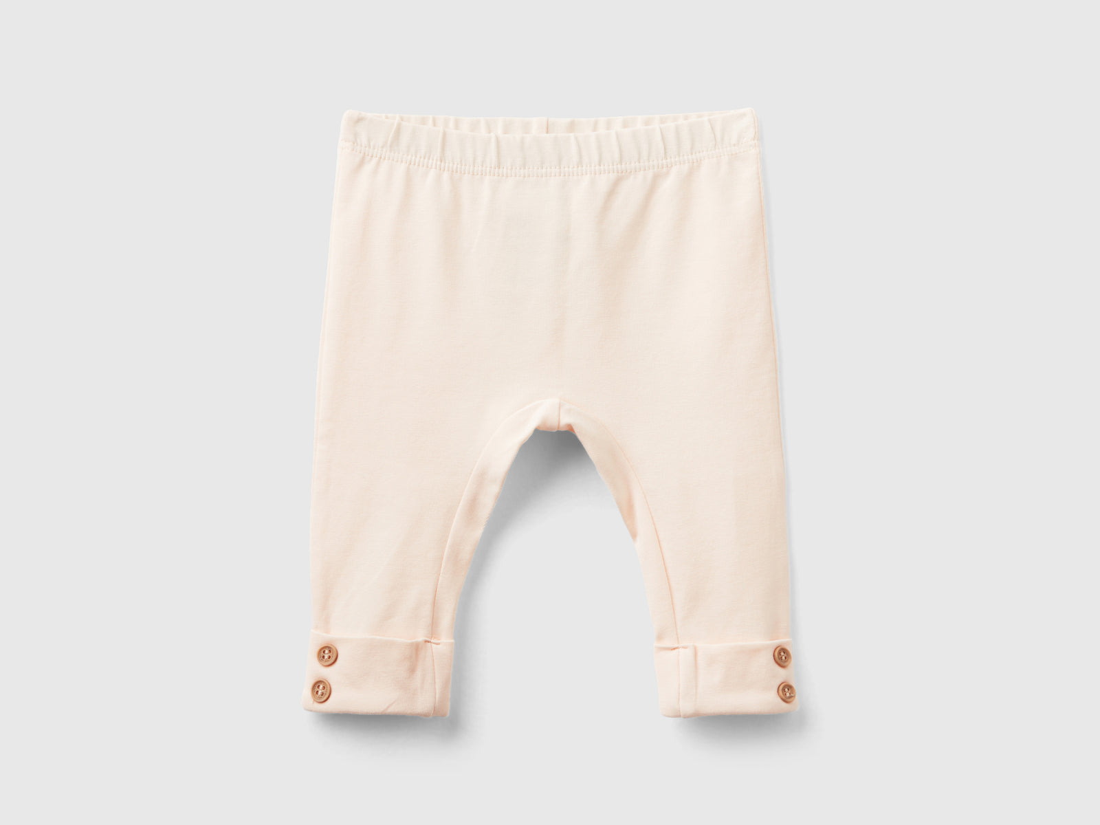 Leggings in cotone stretch da neonato pesca | Benetton Outlet