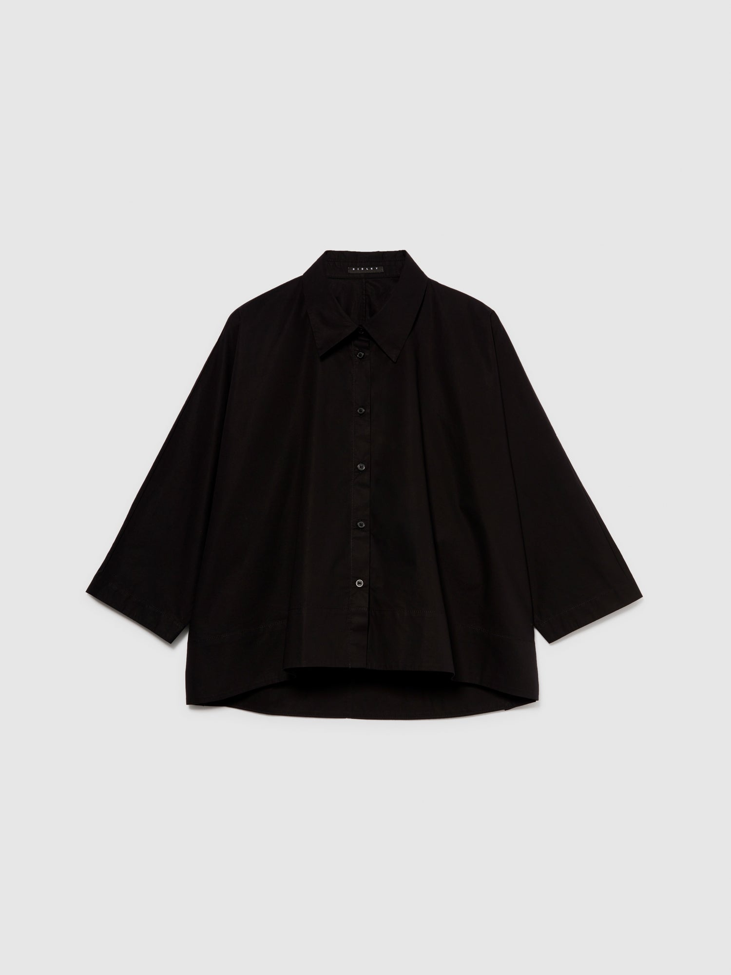 Camicia con maniche a kimono da donna nero | Sisley Outlet