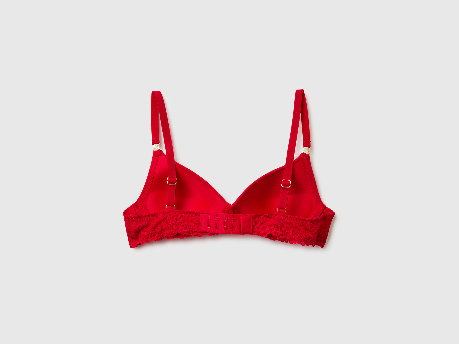 Reggiseno imbottito con pizzo da donna rosso 2 | Benetton Outlet