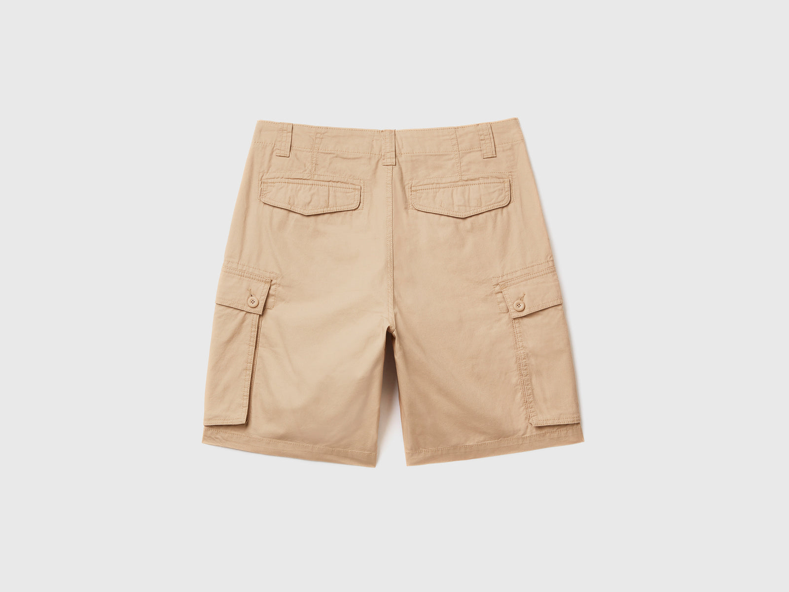 Bermuda cargo in puro cotone da uomo beige 2 | Benetton Outlet