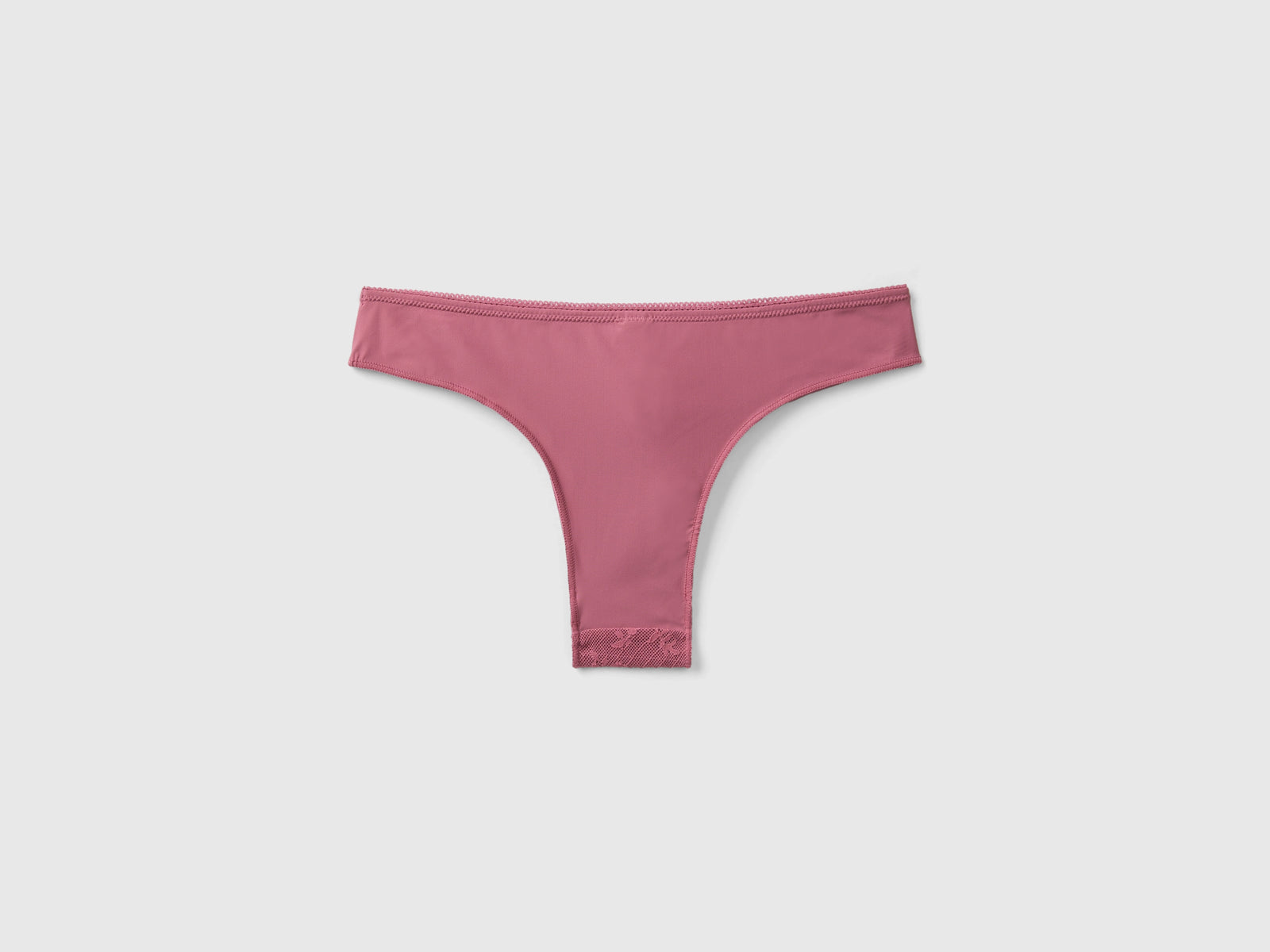 Brasiliana in pizzo e microfibra da donna malva scuro 2 | Benetton Outlet