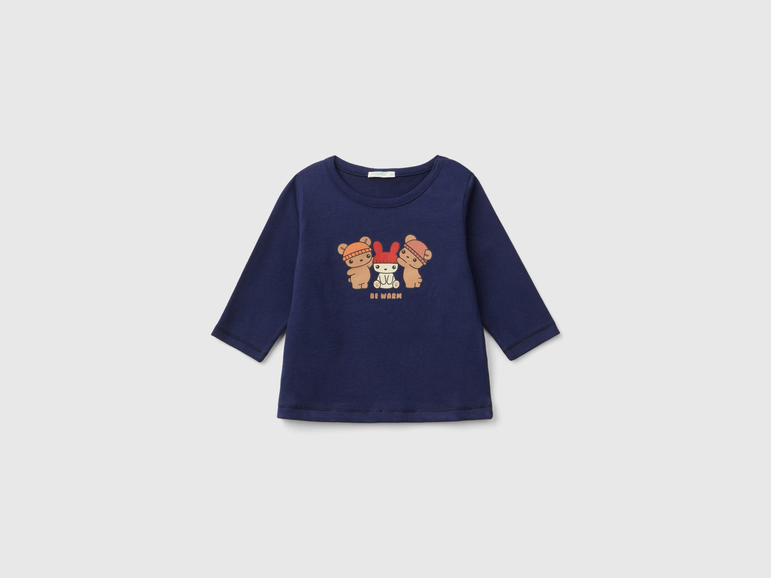 T-shirt in caldo cotone bio da neonato blu scuro | Benetton Outlet