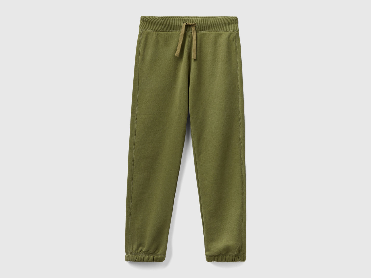 Joggers in calda felpa da bambino verde militare | Benetton Outlet