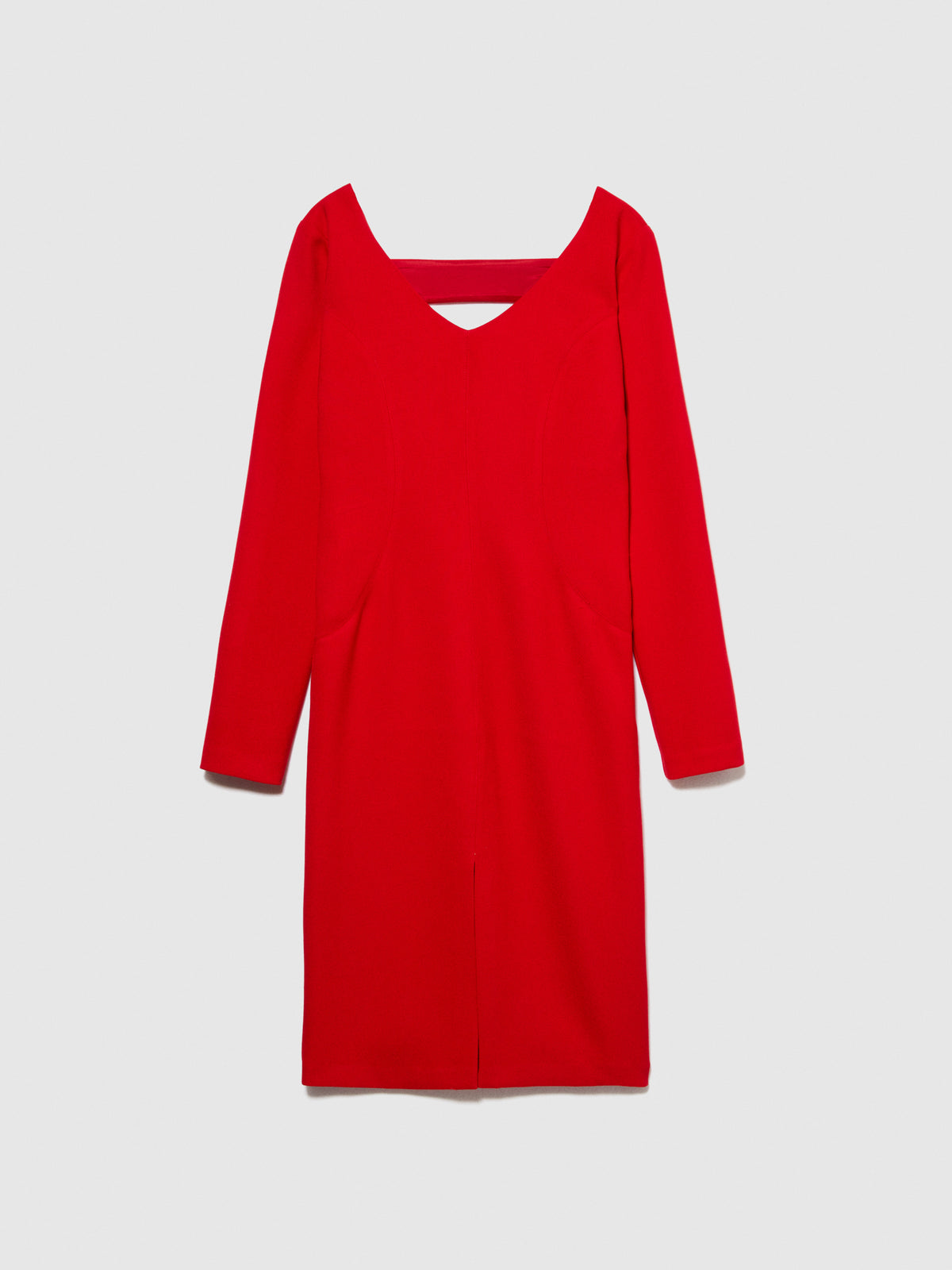 Vestito slim fit con schiena scoperta