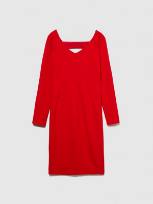 Vestito slim fit con schiena scoperta