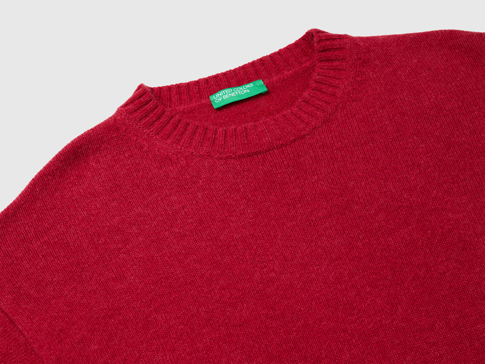 Maglia boxy fit in misto lana da donna fragola 3 | Benetton Outlet