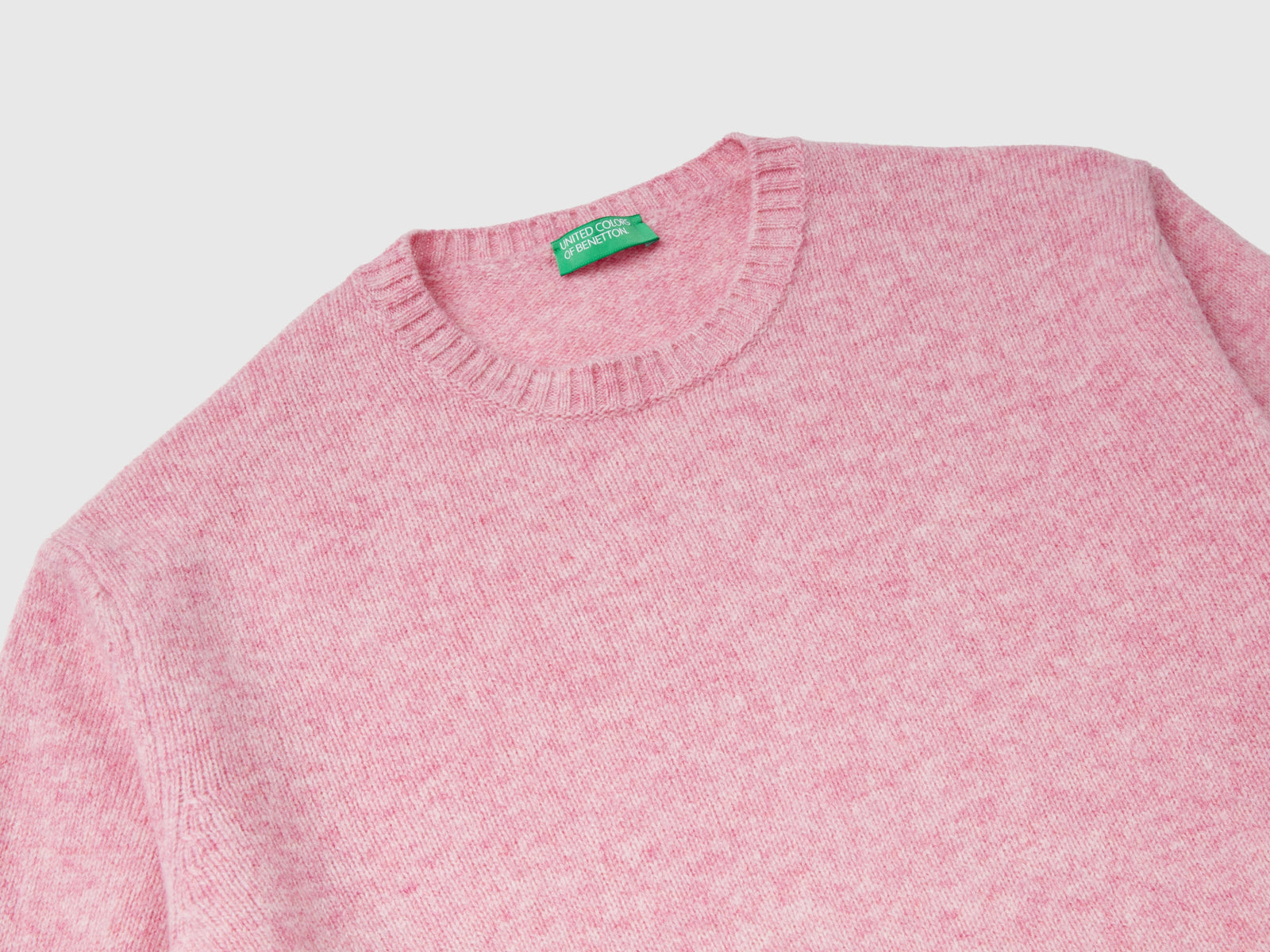 Maglia in lana Shetland da uomo rosa tenue 3 | Benetton Outlet