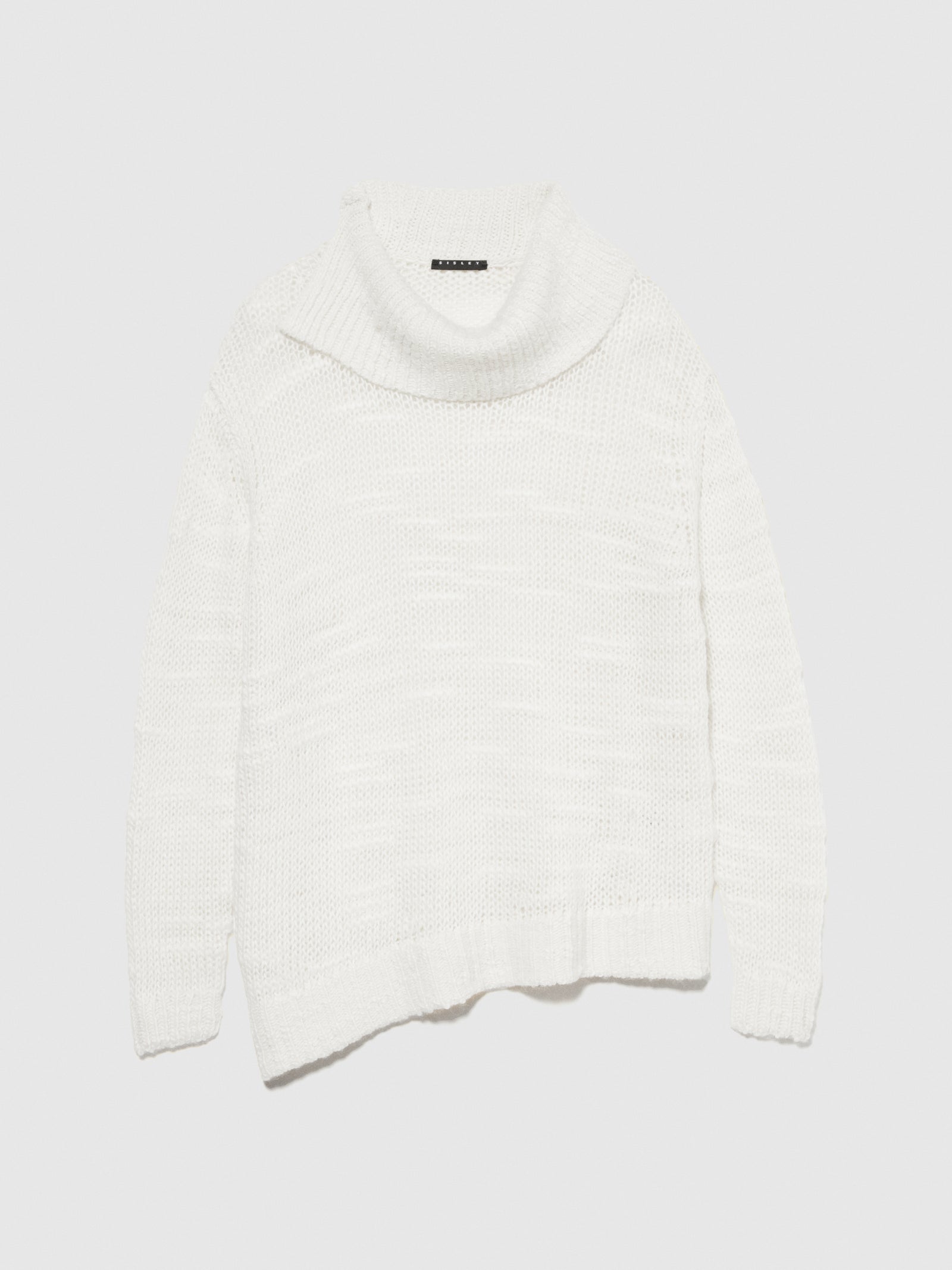 Maglia con spacco da donna bianco | Sisley Outlet