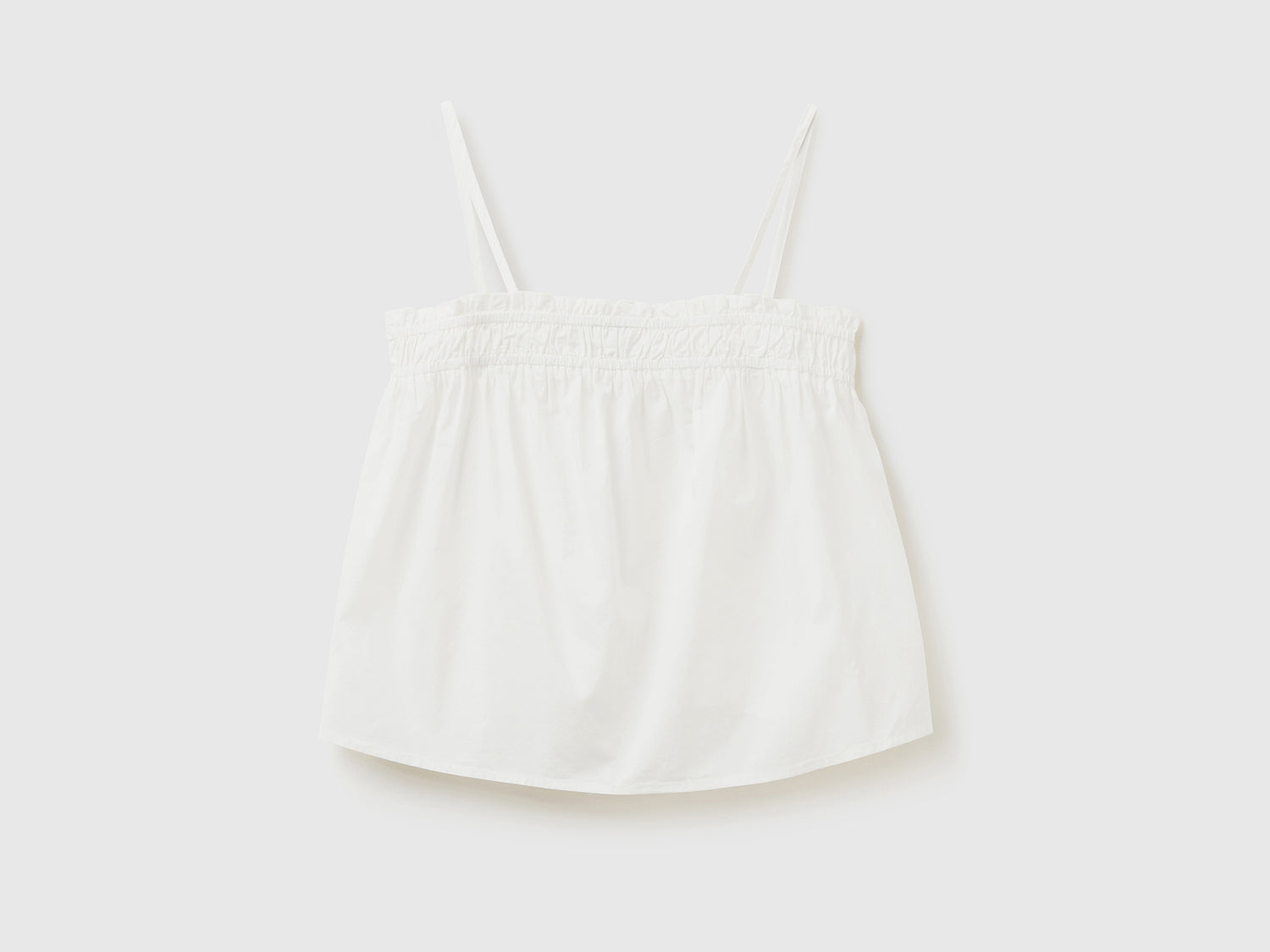 Top copricostume leggero in puro cotone da donna bianco panna | Benetton Outlet