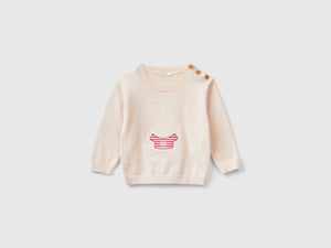 Maglia in misto lana con ricamo