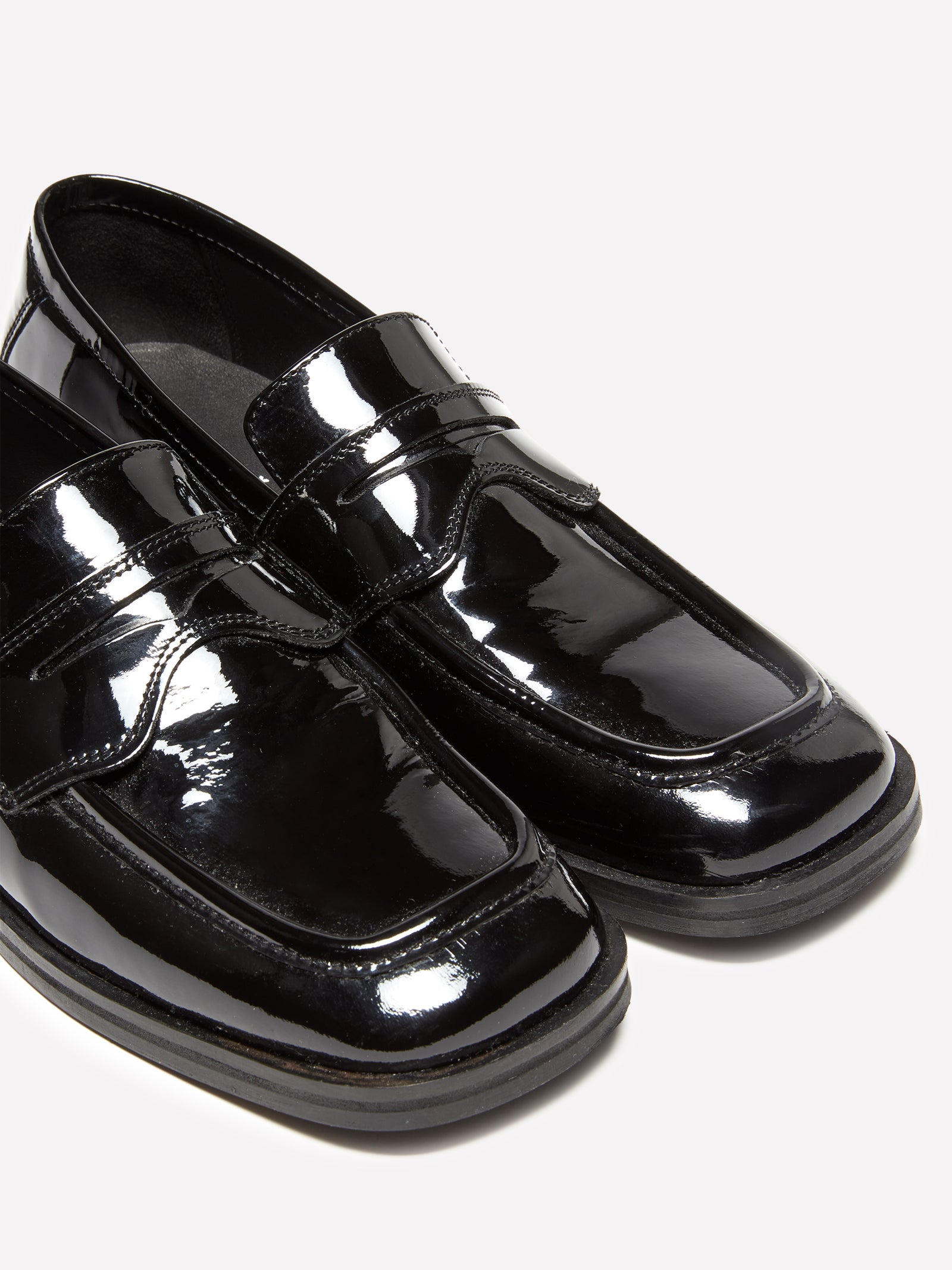 Mocassini 100% pelle verniciata da donna nero 3 | Sisley Outlet