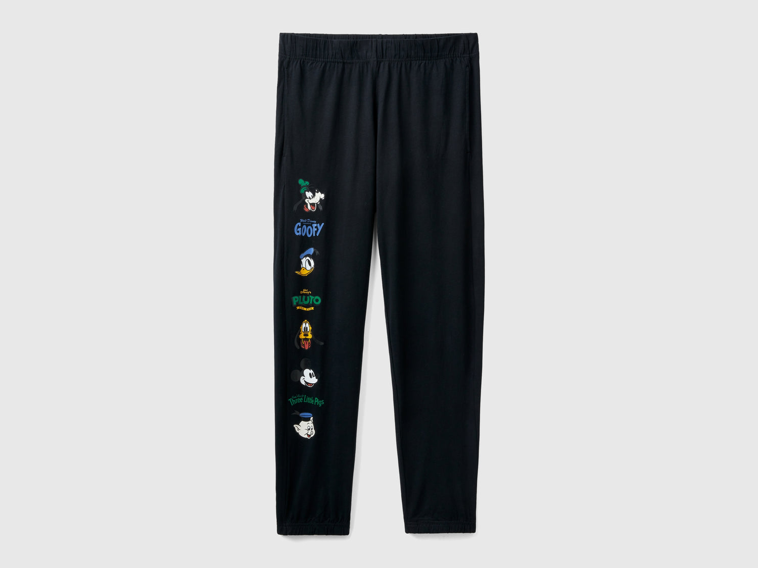 Pantaloni Disney 100% cotone da uomo nero | Benetton Outlet