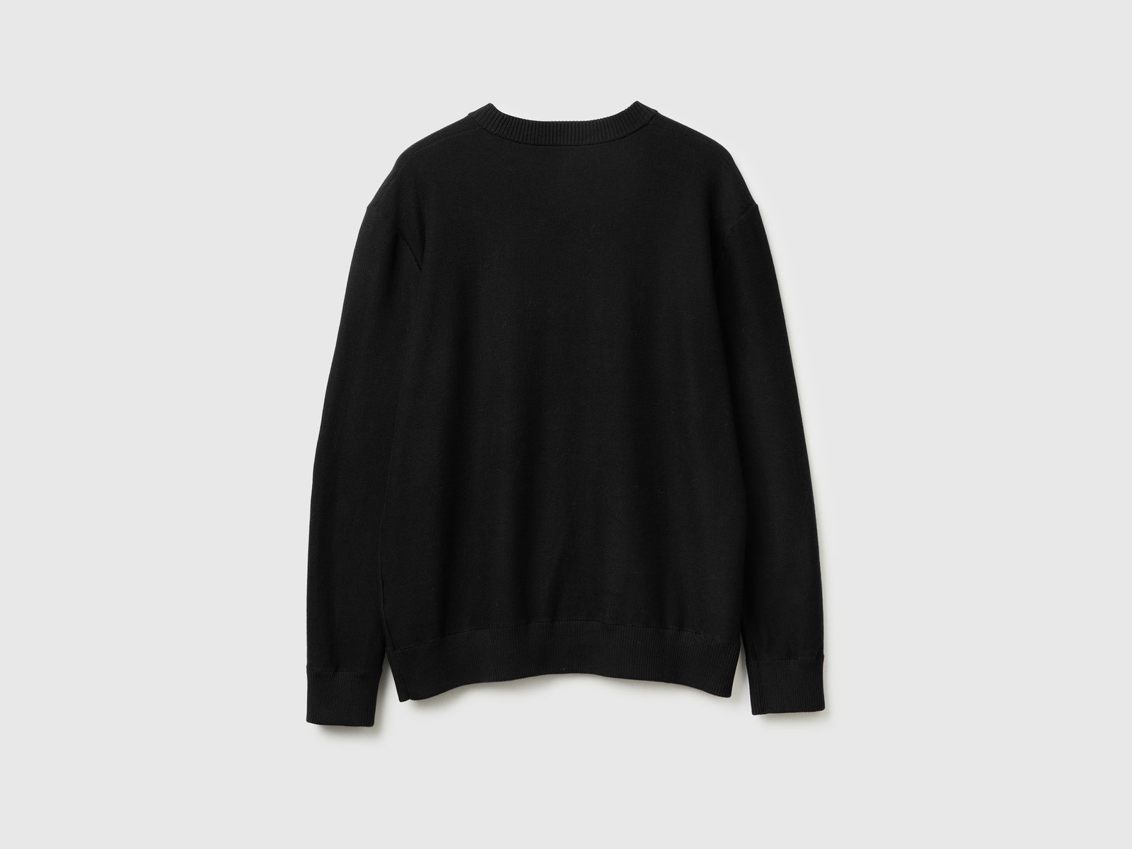 Maglione in misto cotone da uomo nero 2 | Benetton Outlet