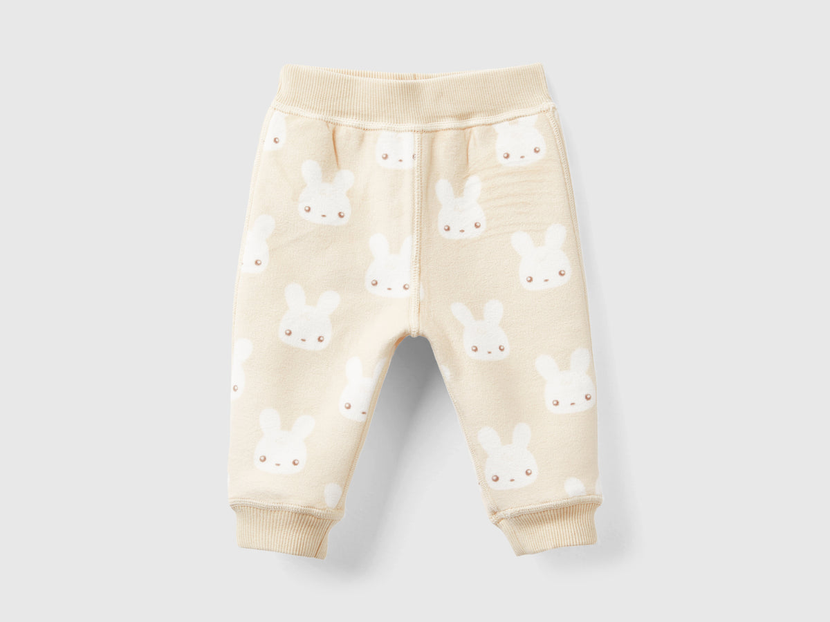 Pantaloni reversibili con coniglietti