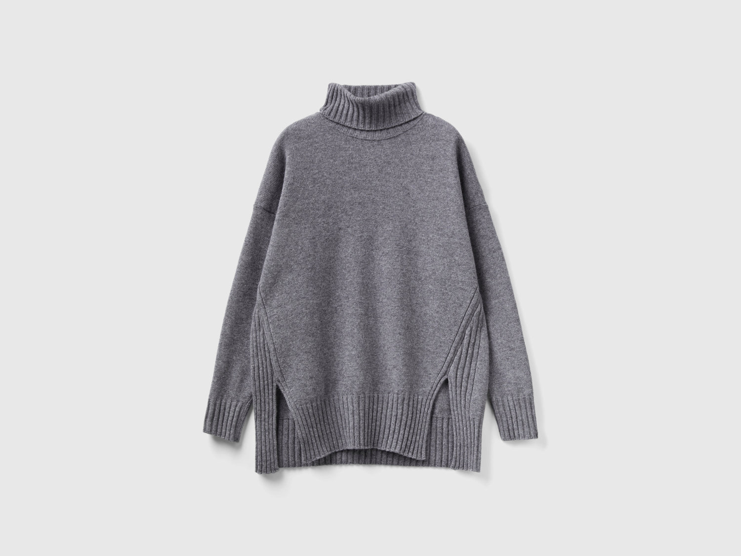 Dolcevita con spacchi da donna grigio scuro | Benetton Outlet
