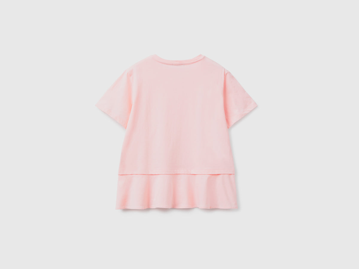 T-shirt girocollo a manica corta in puro cotone