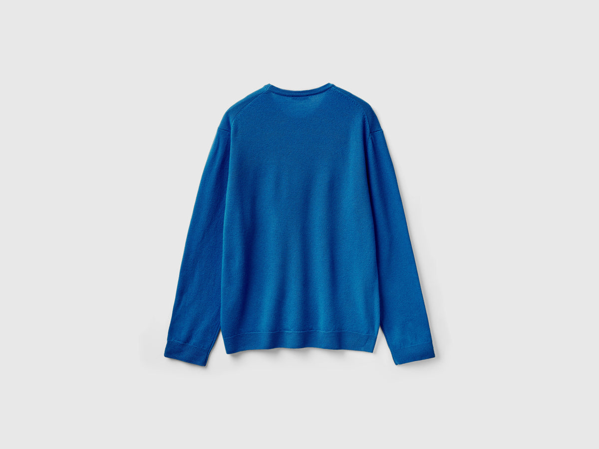 Maglia girocollo in pura lana Merino