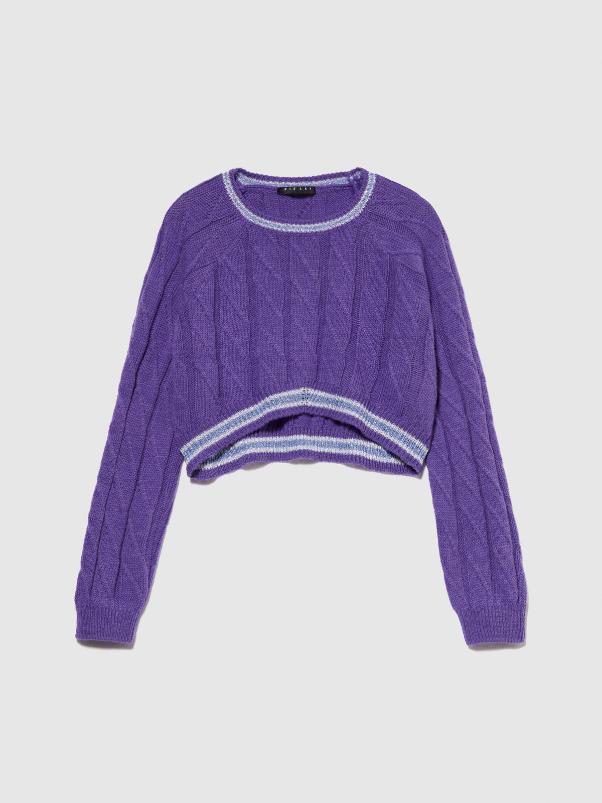 Maglia cropped con lurex