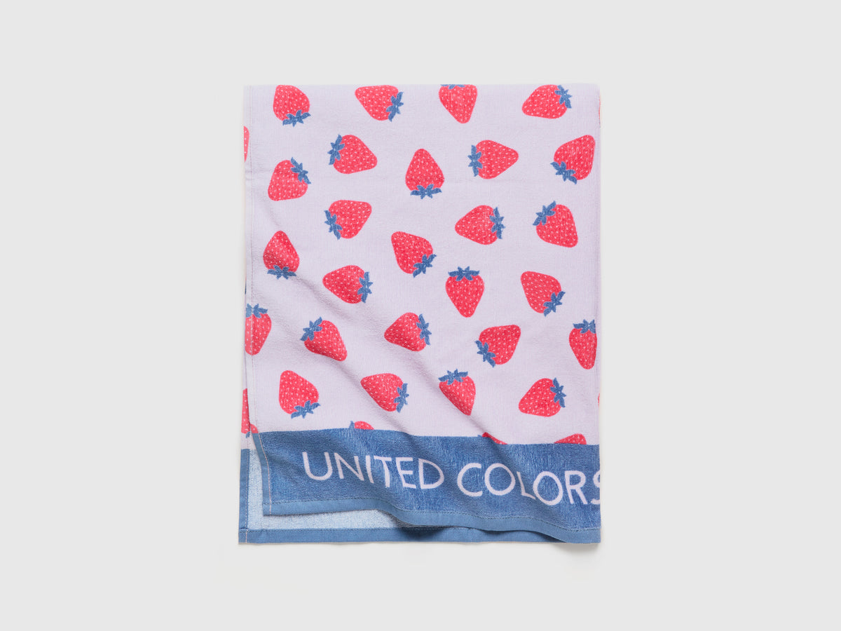 Telo mare con pattern fragole