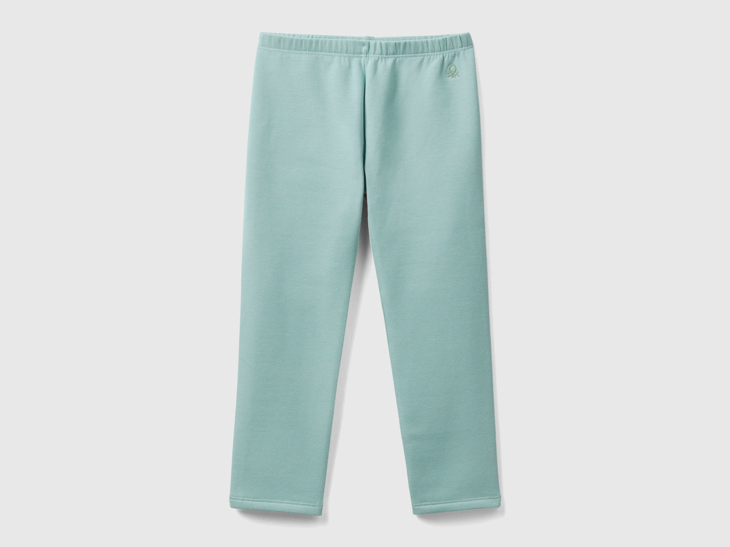 Leggings in felpa calda da bimba azzurro | Benetton Outlet