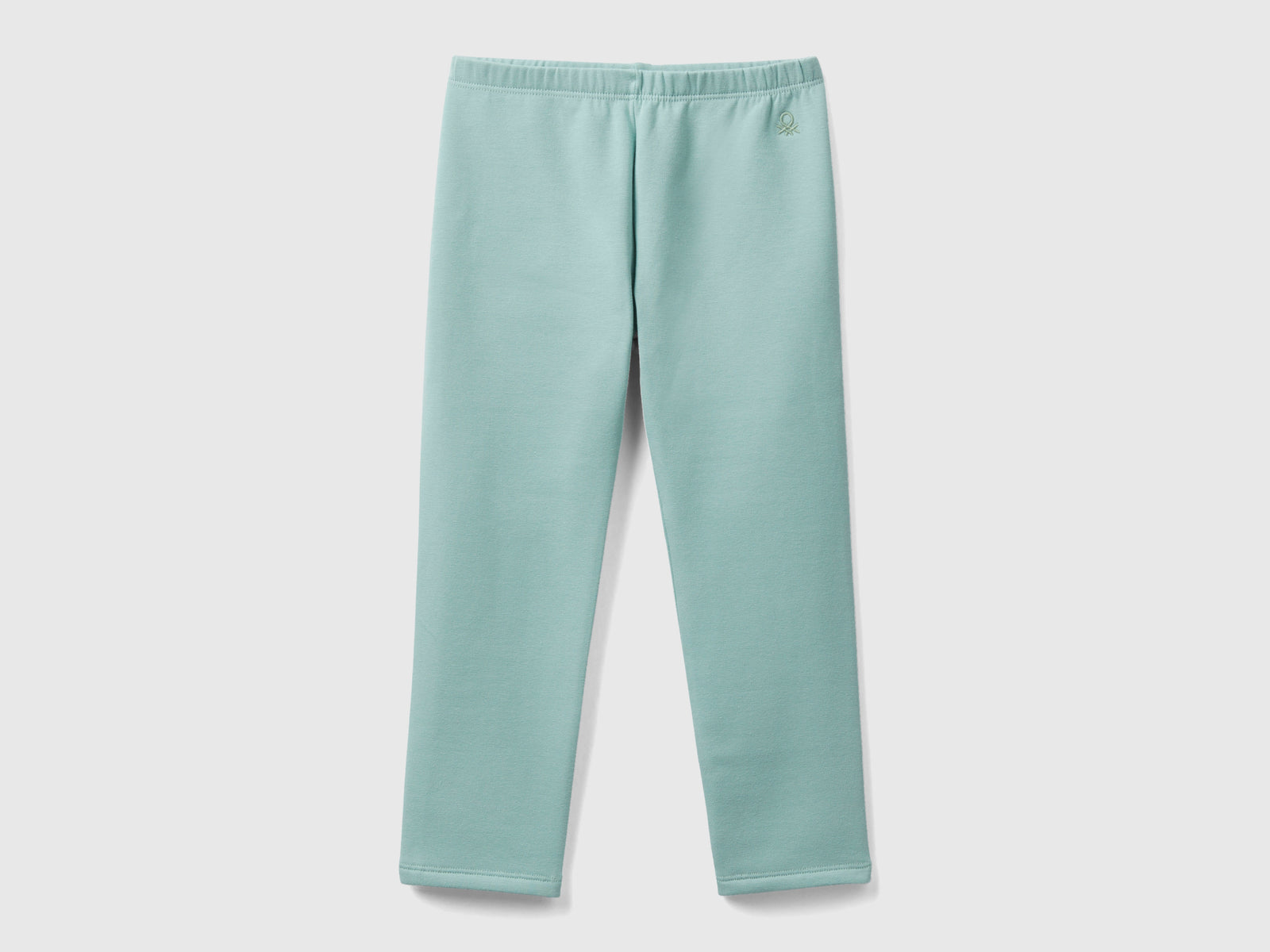 Leggings in felpa calda da bimba azzurro | Benetton Outlet