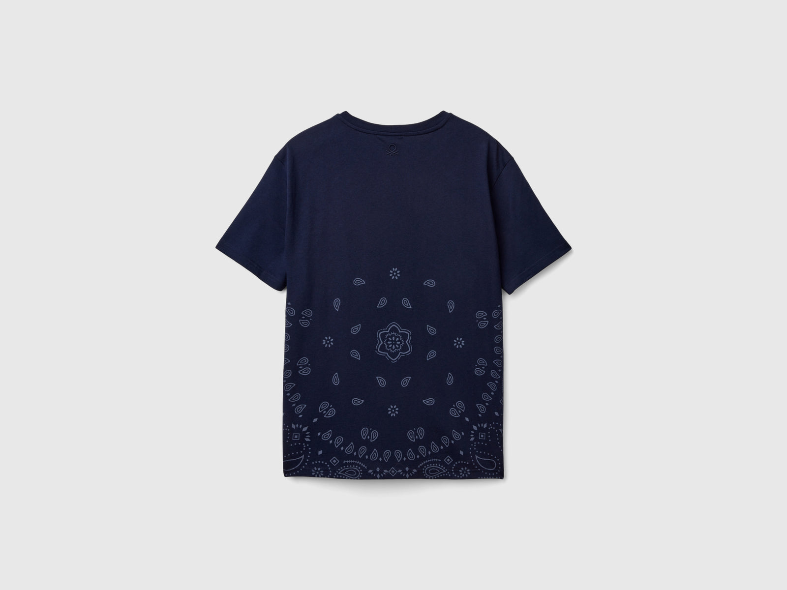 Maglietta con stampa bandana da uomo blu scuro 2 | Benetton Outlet