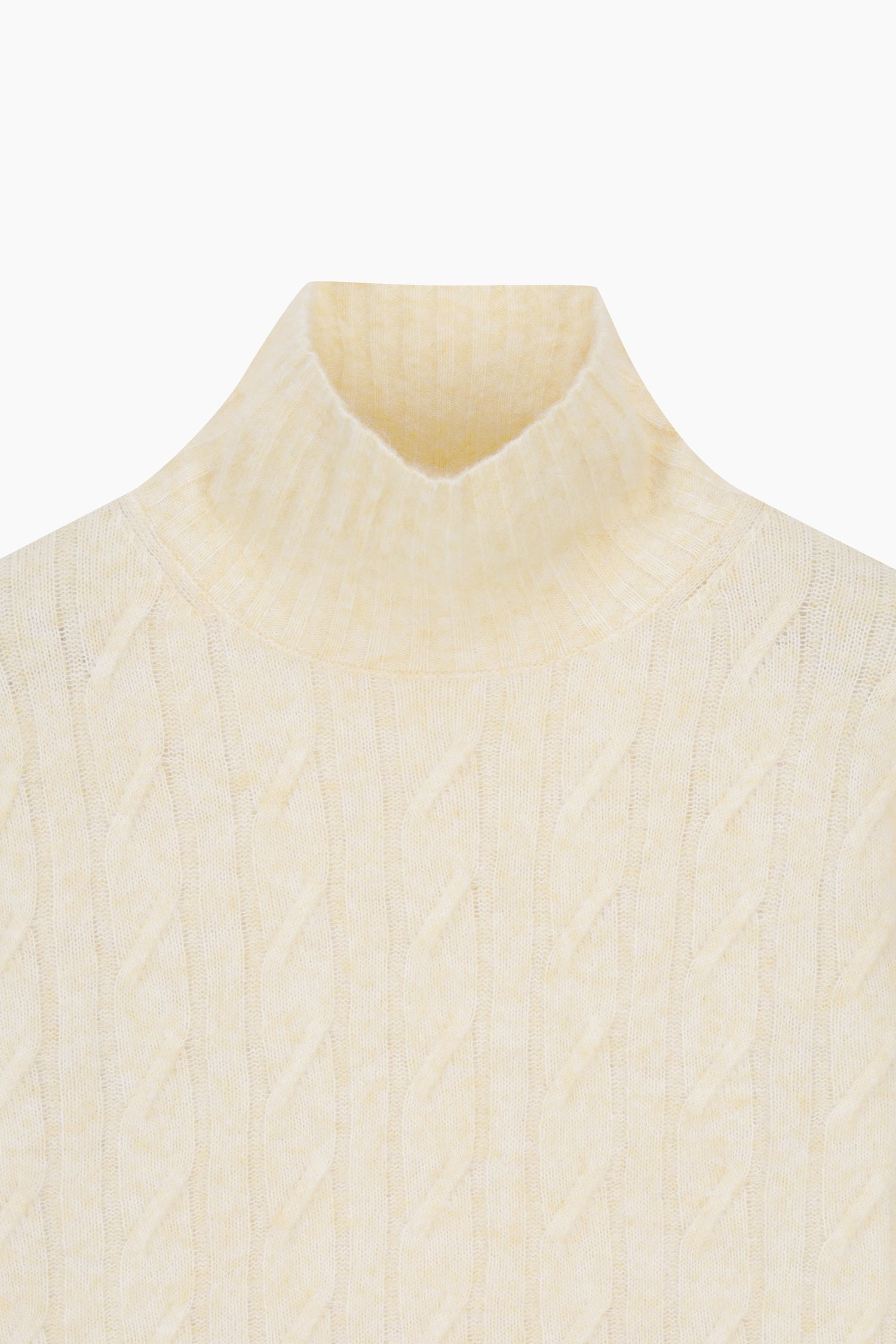 Maglia con trecce a collo alto da donna vaniglia 3 | Sisley Outlet