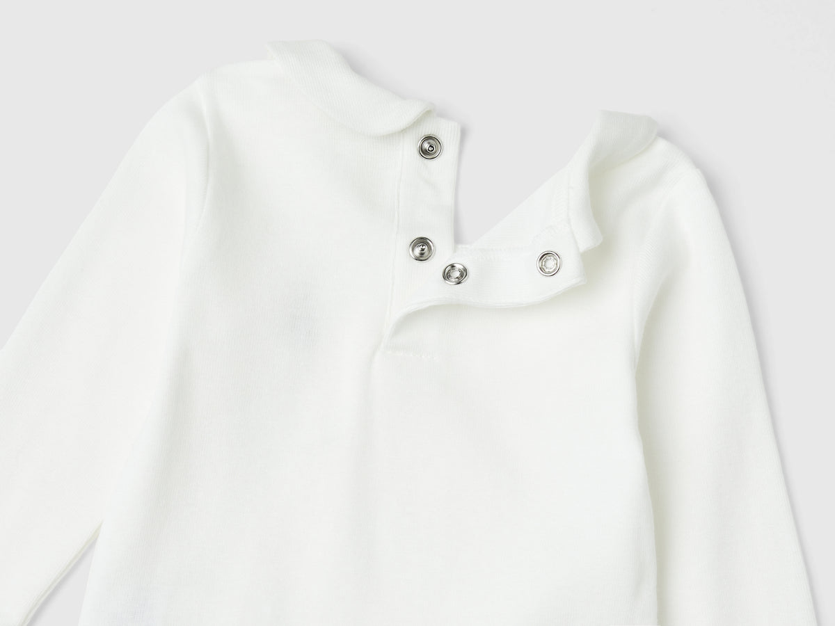Body con colletto in cotone bio