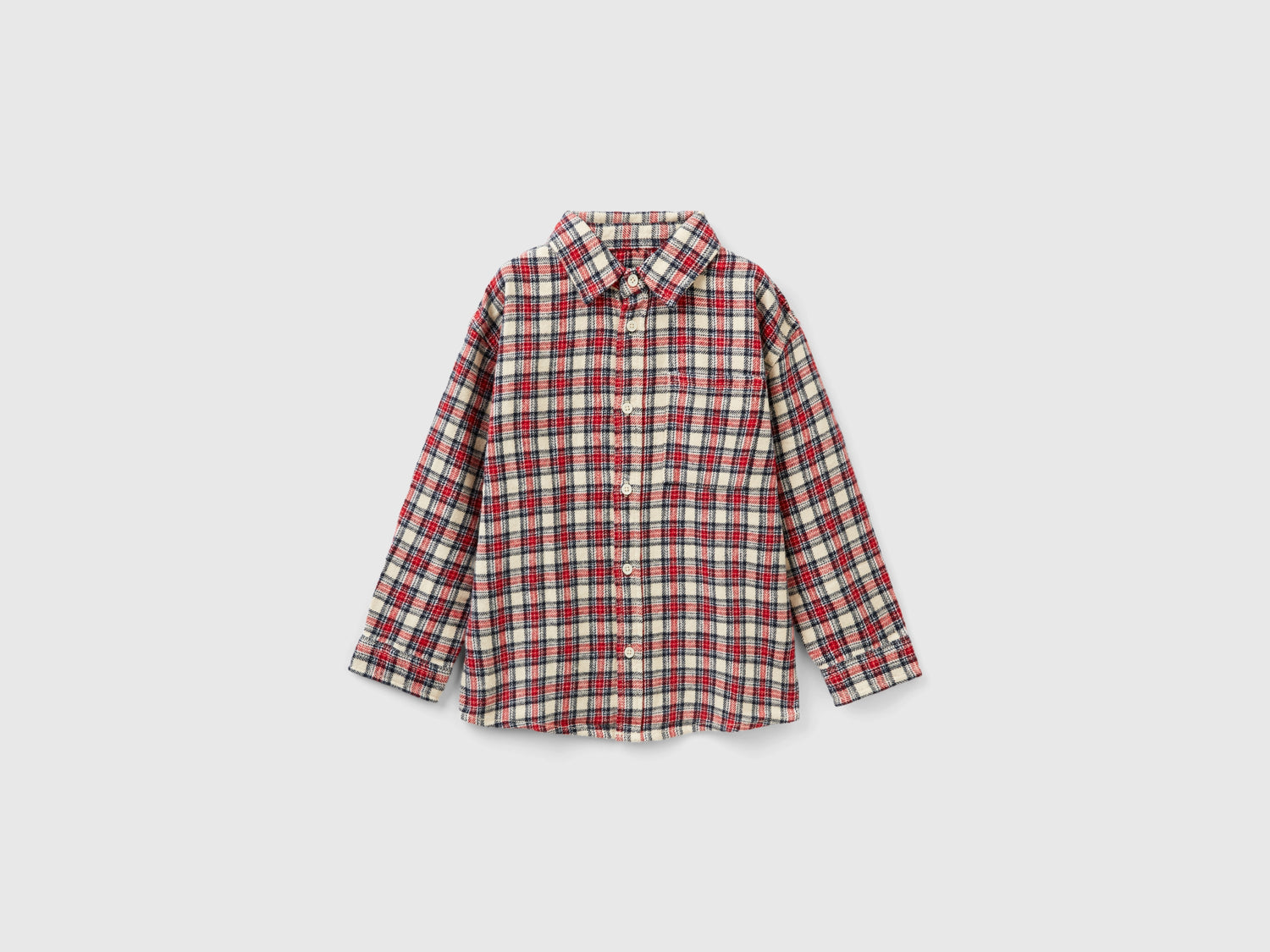 Camicia a quadri in flanella da bimbo multi-color | Benetton Outlet