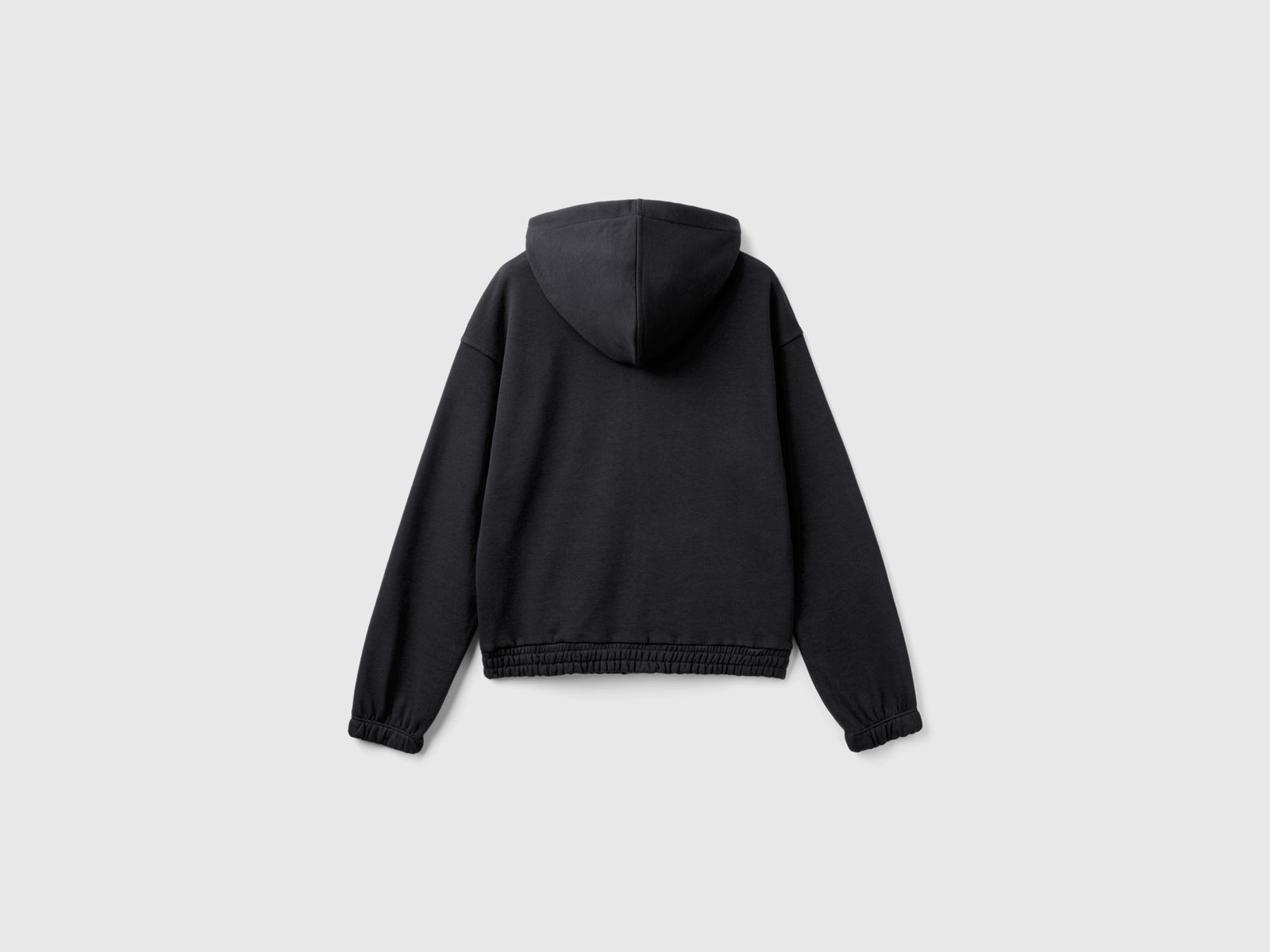Cotton blend hoodie da donna nero 2 | Benetton Outlet