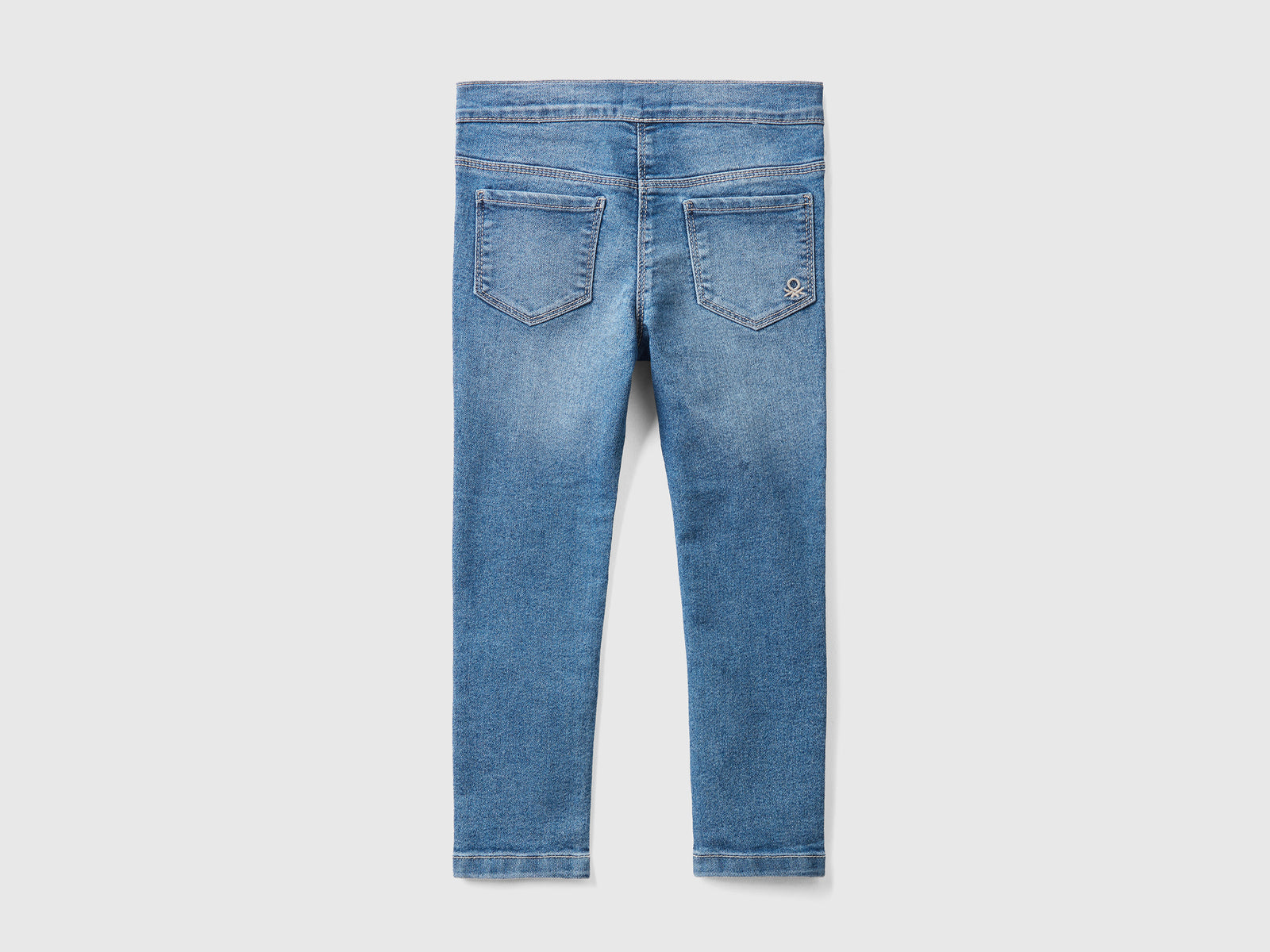 Jeggings in misto cotone stretch da bimba azzurro 2 | Benetton Outlet