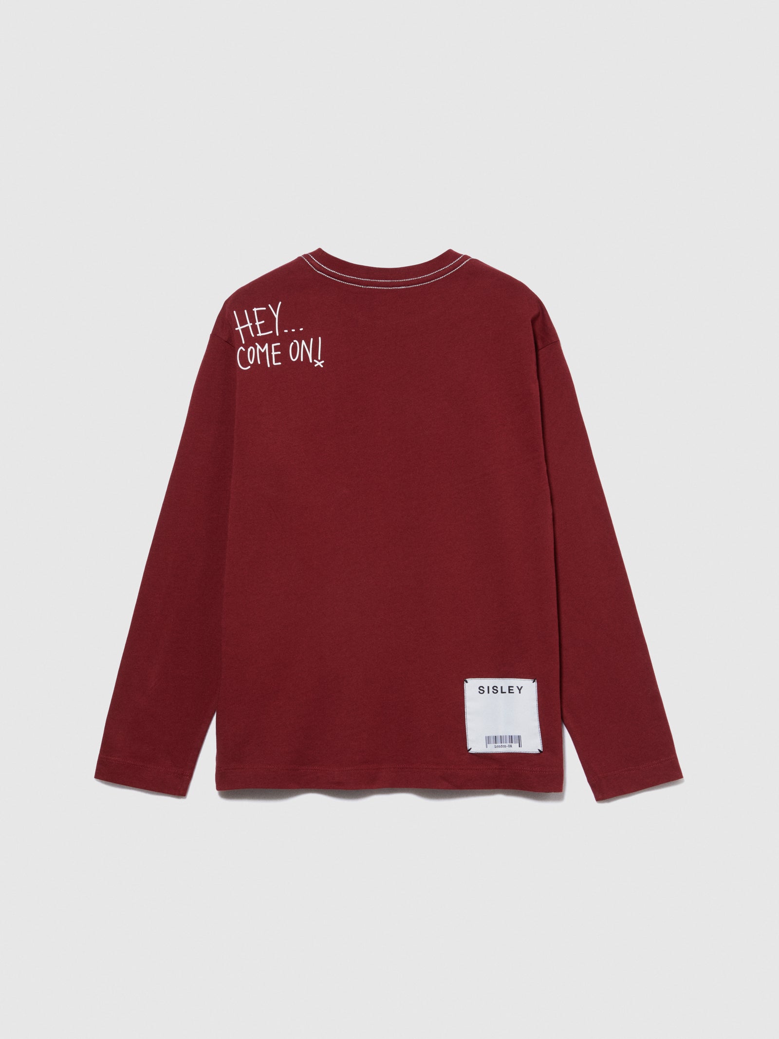 T-shirt over con stampa da bambino bordeaux 2 | Sisley young Outlet