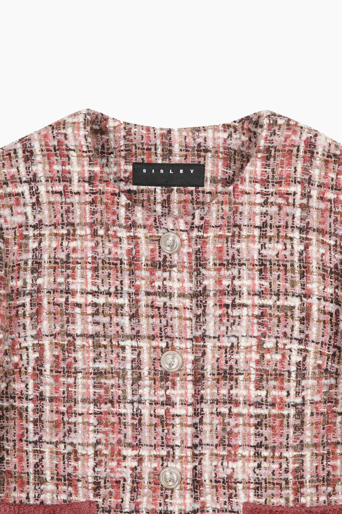 Giacca in tweed con bottoni gioiello
