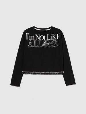 T-shirt con dettaglio gioiello