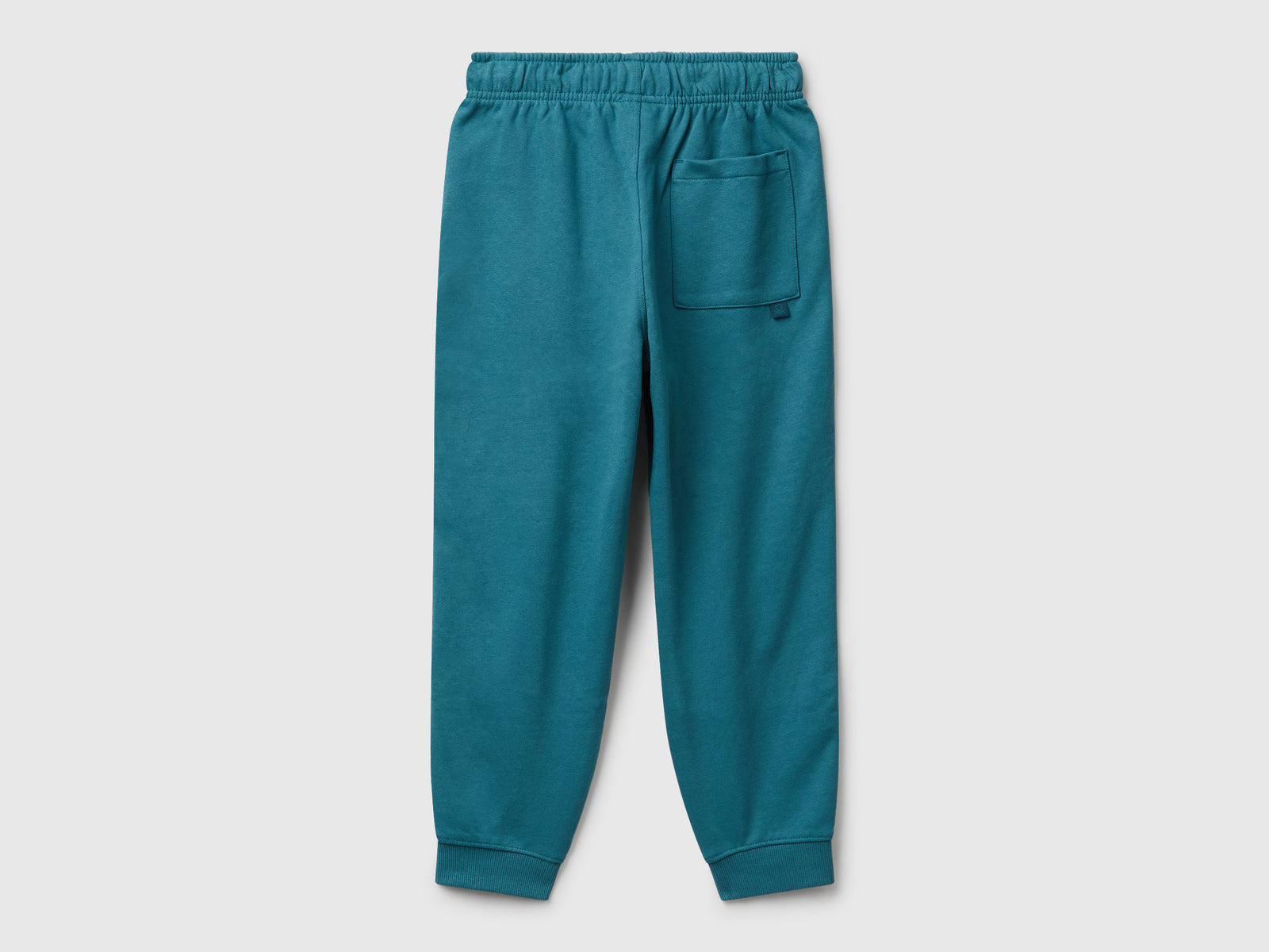 Joggers in puro cotone da bambino verde ottanio 2 | Benetton Outlet