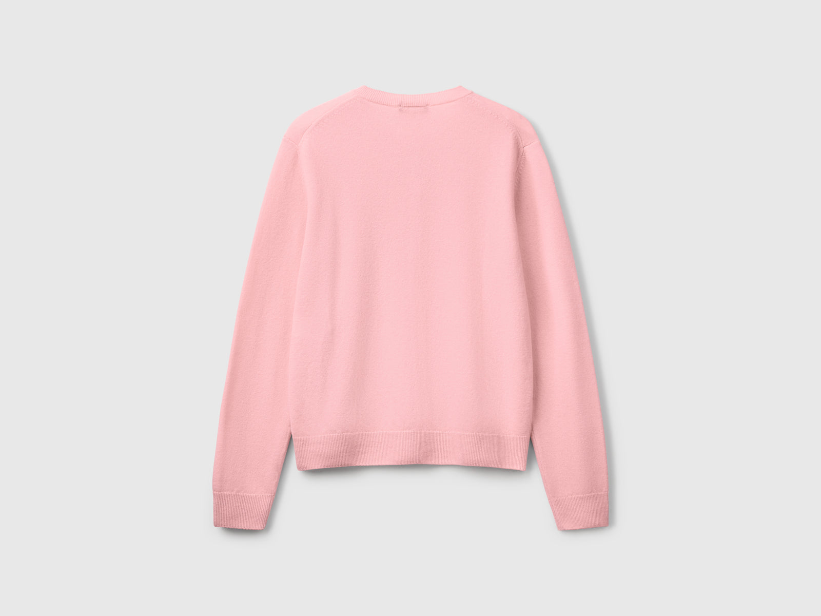 Cardigan girocollo rosa cipria in pura lana Merino da donna rosa tenue 2 | Benetton Outlet