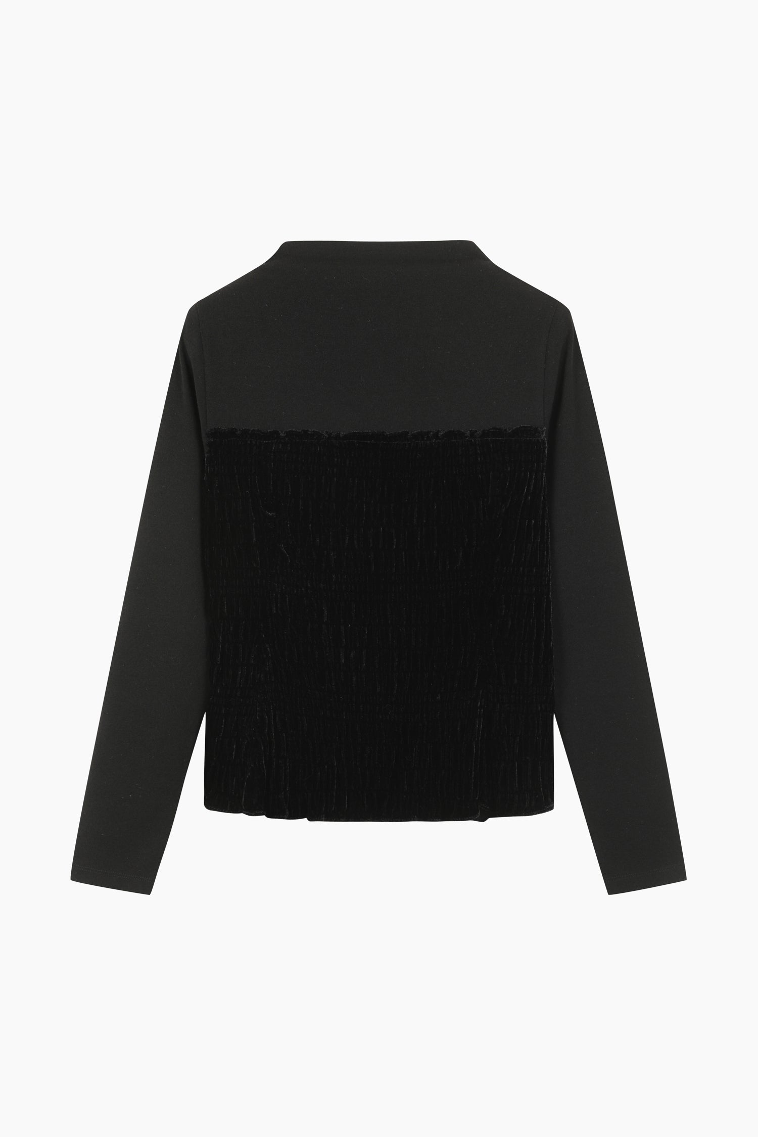 T-shirt in velluto da donna nero 2 | Sisley Outlet
