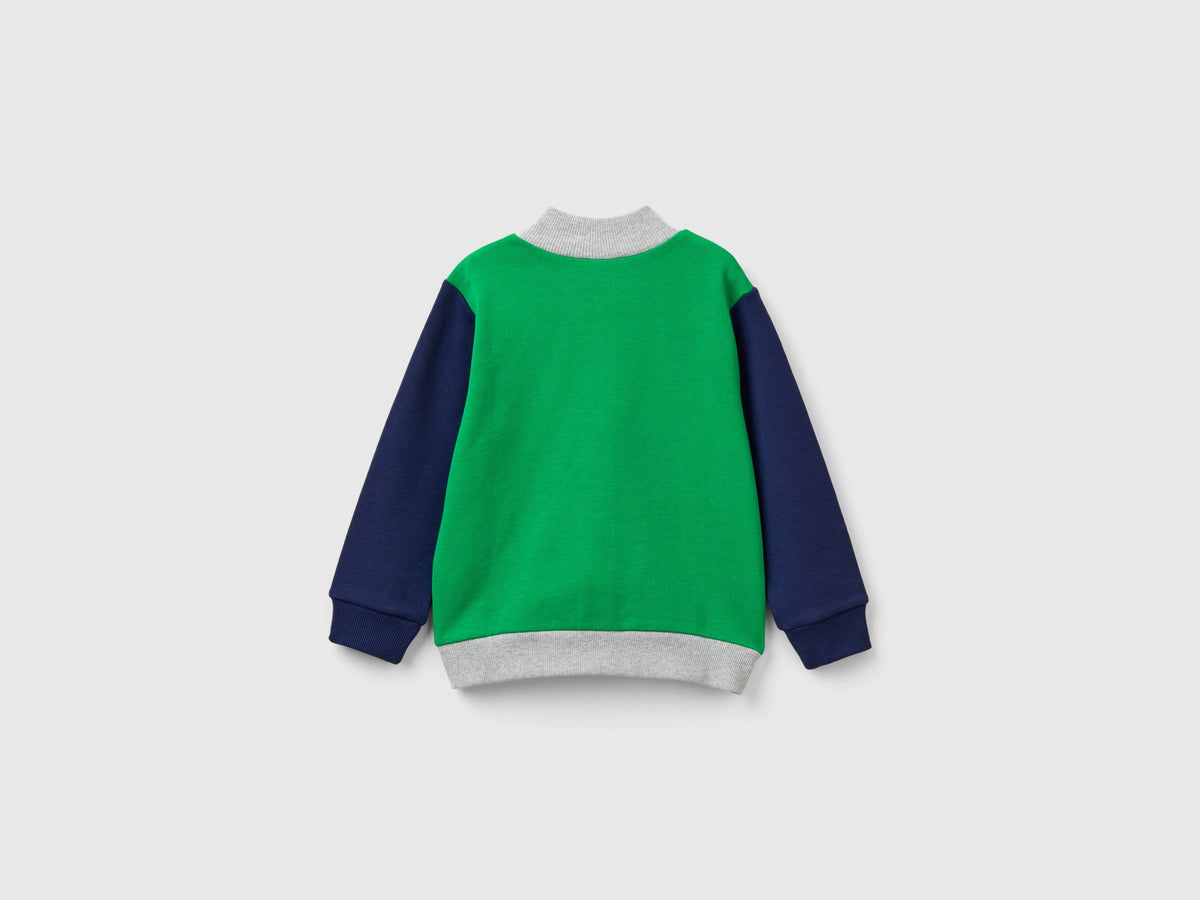 Organic cotton zip-up sweatshirt