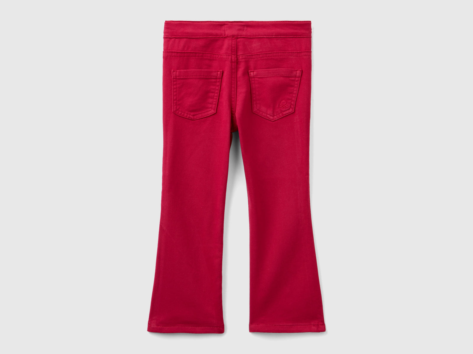 Pantaloni elasticizzati a zampa da bimba ciclamino 2 | Benetton Outlet